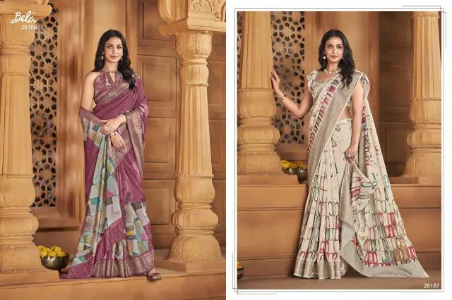 Vanesa Vol 3 By Bela Dola Silk Digital Printed Sarees Bulk Orders In India